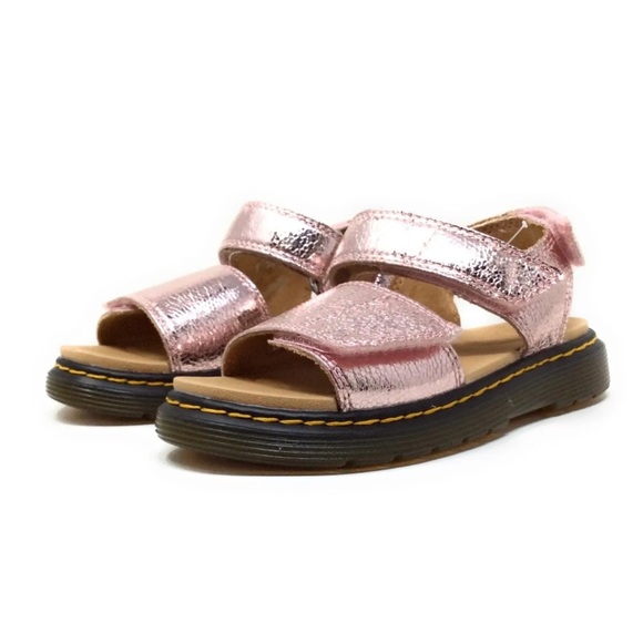 Dr.‎ Martens Pink Kids Sandals, Metallic Pink, NWOT, Size 3, Classic, Summer - Picture 2 of 10